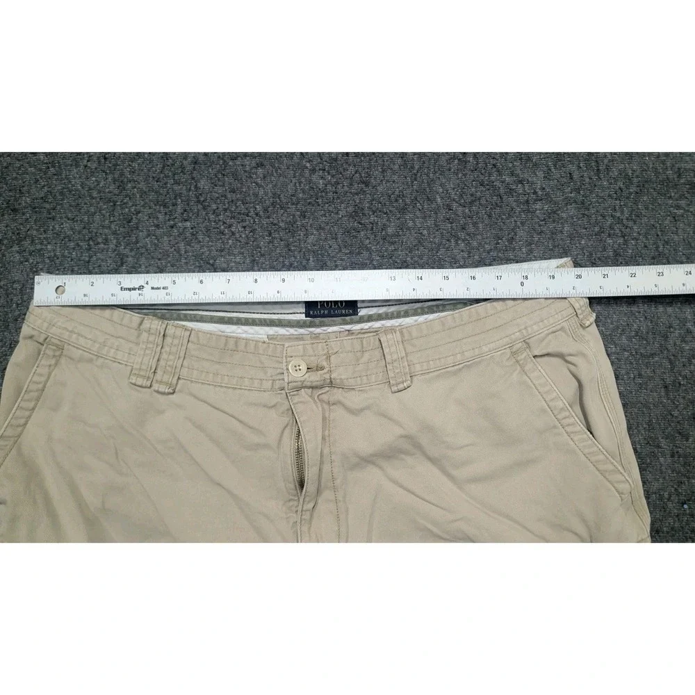 Polo Ralph Lauren Shorts Men's Khaki Tan 42 Cargo Chinos Old Money Dad Granola